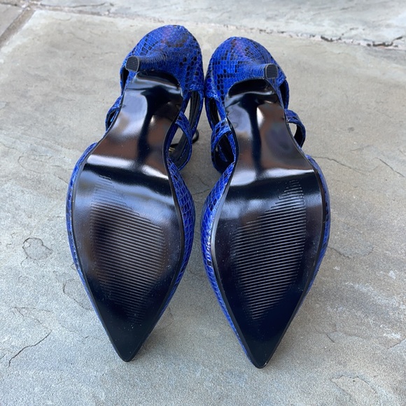 NWOT Steve Madden ‘Spiraal’ Blue Snakeskin Heels - Picture 5 of 5